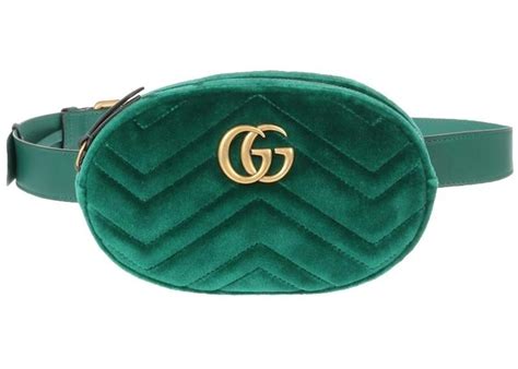 green velvet gucci belt bag|gucci velvet bag marmont.